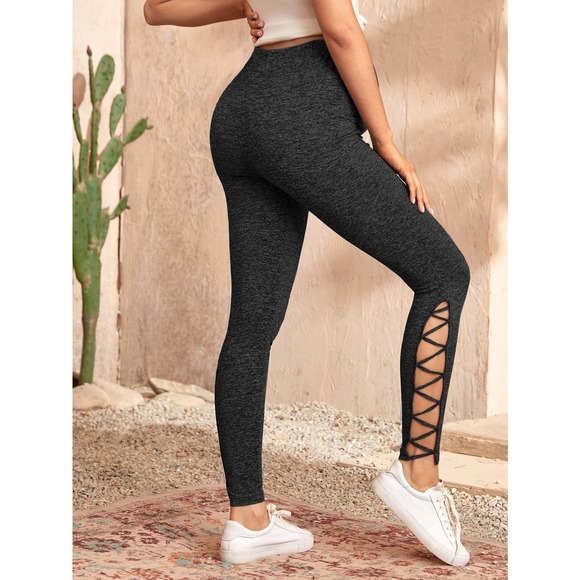 Maternity Criss Cross Detail Leggings - Picture 2 of 6